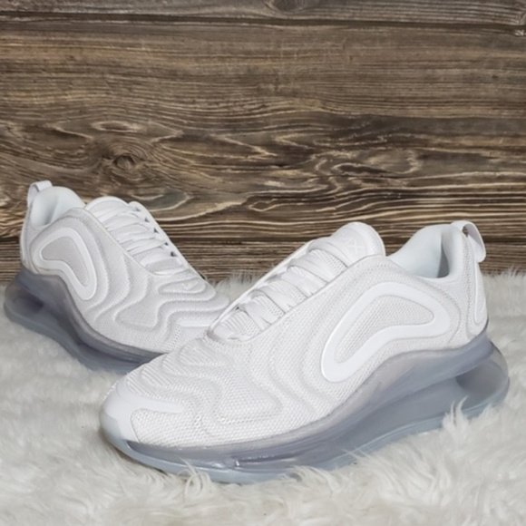 New Nike Air Max 720 Triple White Sneakers - Picture 3 of 8